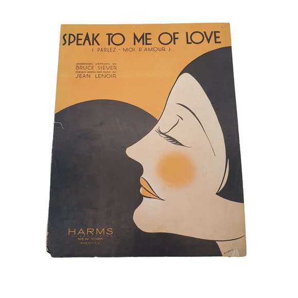 Vintage Sheet Music 1932 Speak To Me Of Love French English Voice Piano Ukulele - Picture 1 of 4
